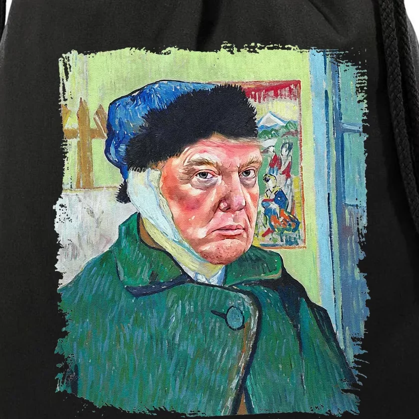 Donald Van Gogh Trump Drawstring Bag