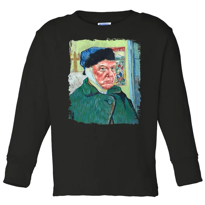 Donald Van Gogh Trump Toddler Long Sleeve Shirt