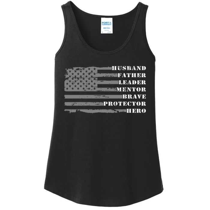 Dad Vintage Husband Retro Daddy Fathers Day Ladies Essential Tank