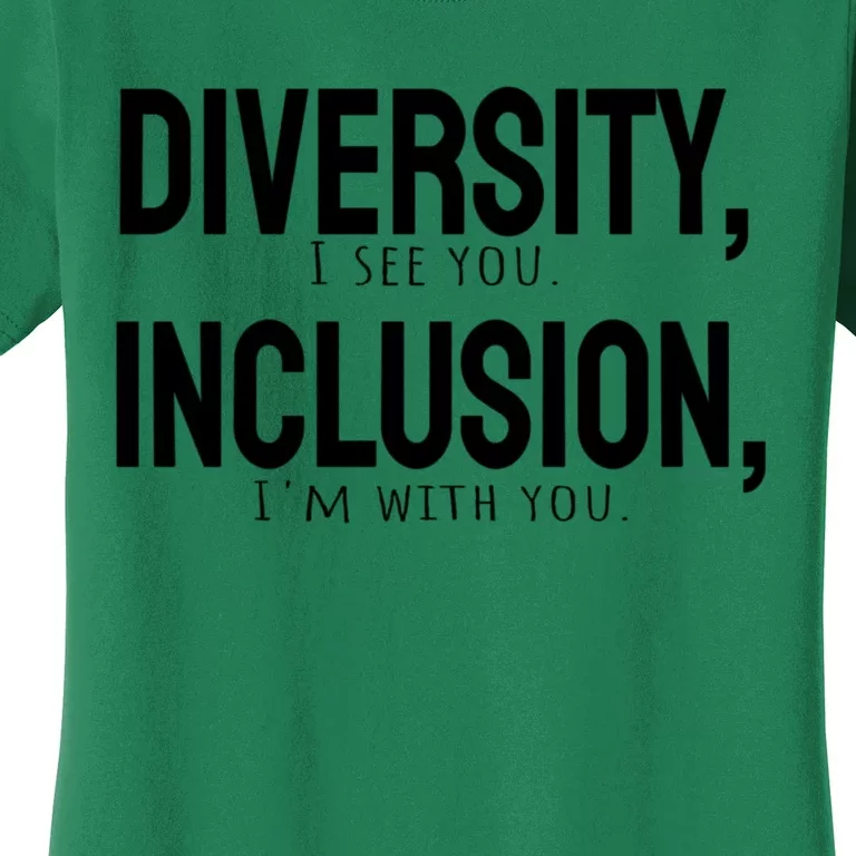 Diversity Vs Inclusion Women's T-Shirt