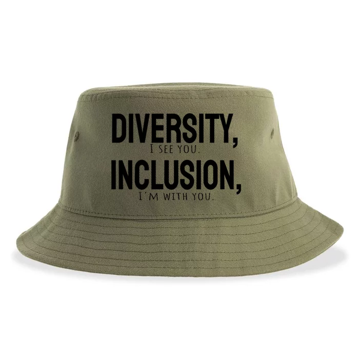 Diversity Vs Inclusion Sustainable Bucket Hat