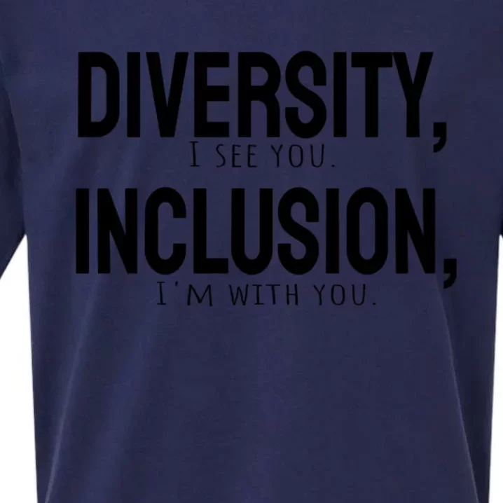 Diversity Vs Inclusion Sueded Cloud Jersey T-Shirt