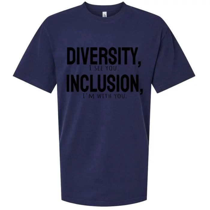 Diversity Vs Inclusion Sueded Cloud Jersey T-Shirt