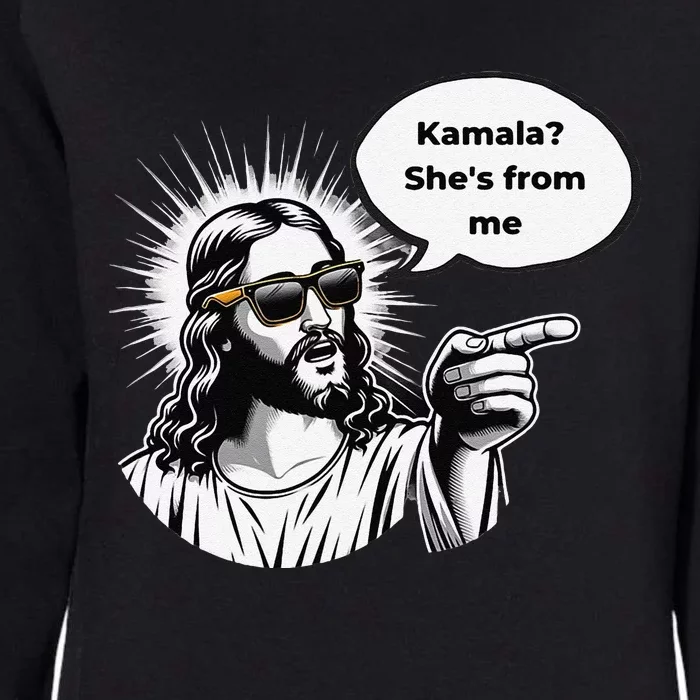 Divine Vote Jesus & Kamala Womens California Wash Sweatshirt