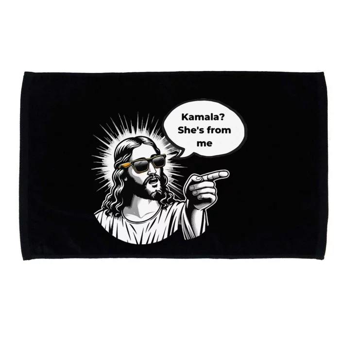 Divine Vote Jesus & Kamala Microfiber Hand Towel