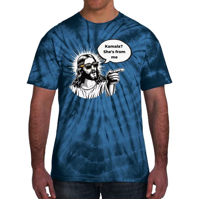 Divine Vote Jesus & Kamala Tie-Dye T-Shirt