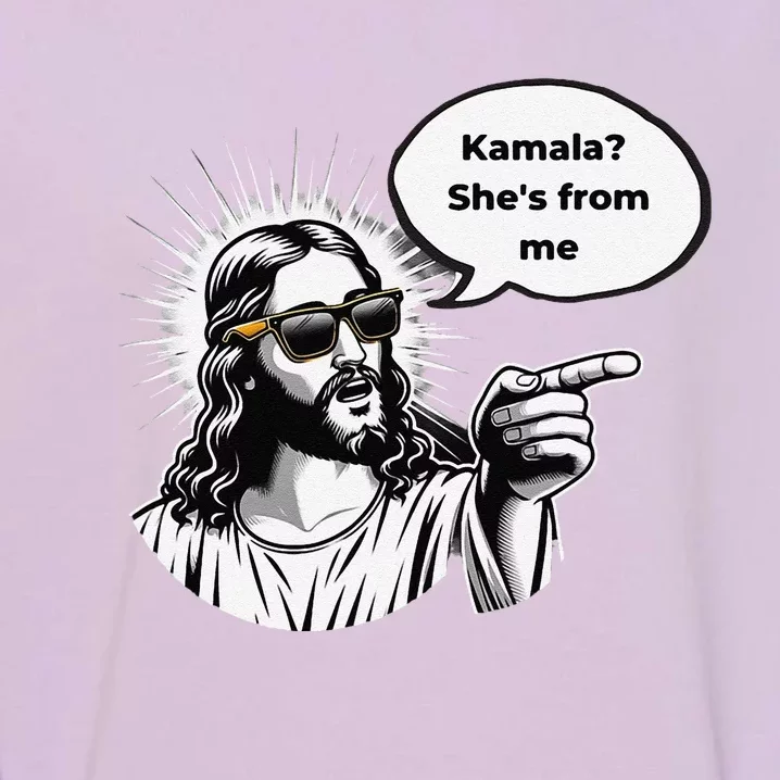 Divine Vote Jesus & Kamala Garment-Dyed Sweatshirt