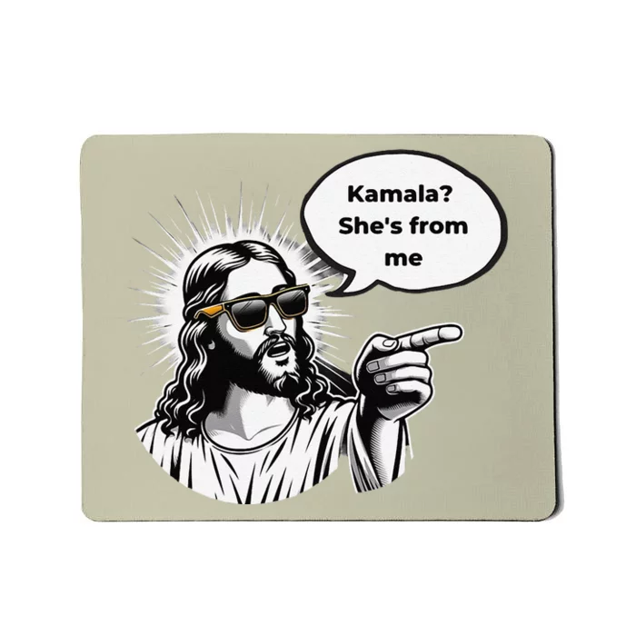 Divine Vote Jesus & Kamala Mousepad