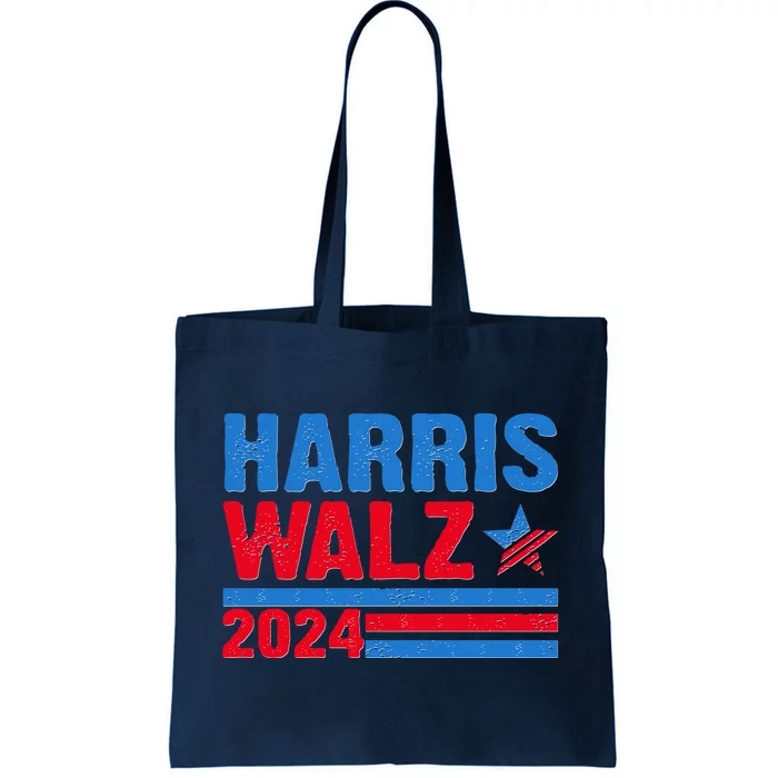 Distressed Vote Kamala Harris Tim Walz 2024 Election Tote Bag