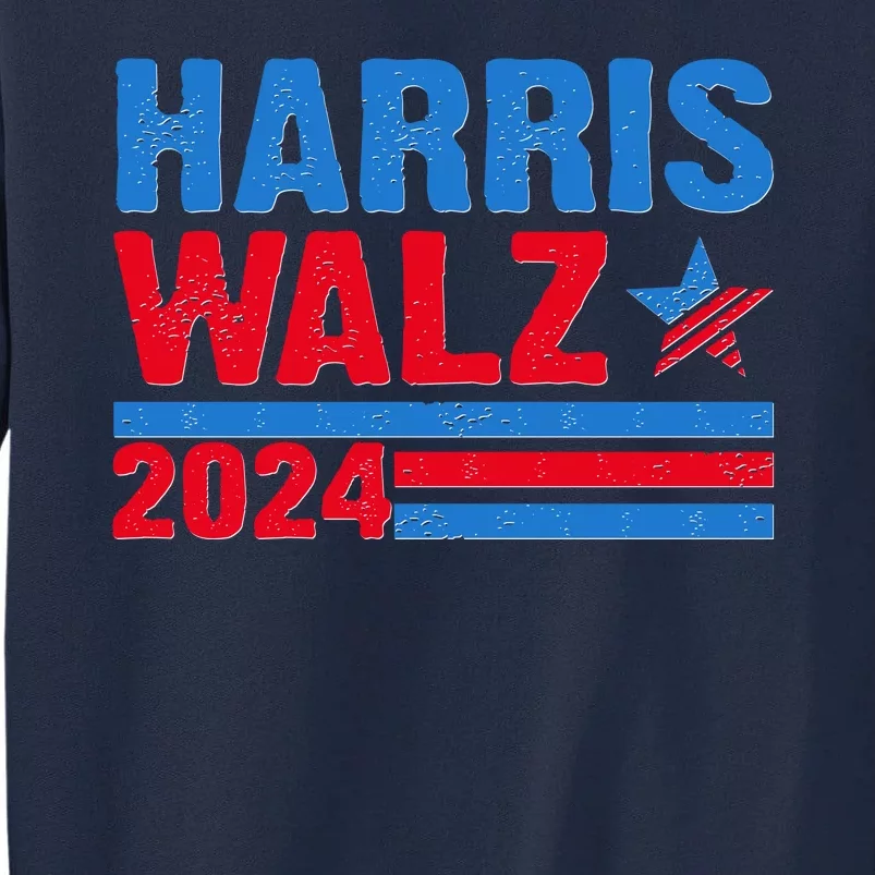 Distressed Vote Kamala Harris Tim Walz 2024 Election Tall Sweatshirt