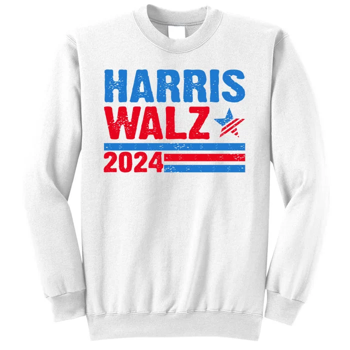 Distressed Vote Kamala Harris Tim Walz 2024 Election Sweatshirt