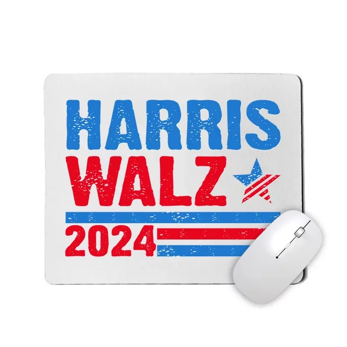 Distressed Vote Kamala Harris Tim Walz 2024 Election Mousepad