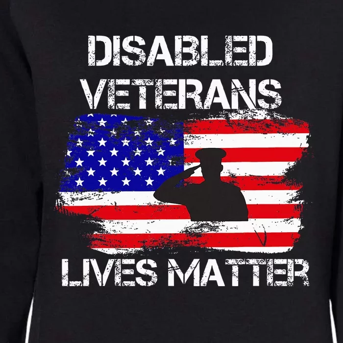 Disabled Veteran Lives Matter American Us Flag Military Womens California Wash Sweatshirt