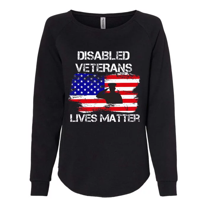 Disabled Veteran Lives Matter American Us Flag Military Womens California Wash Sweatshirt