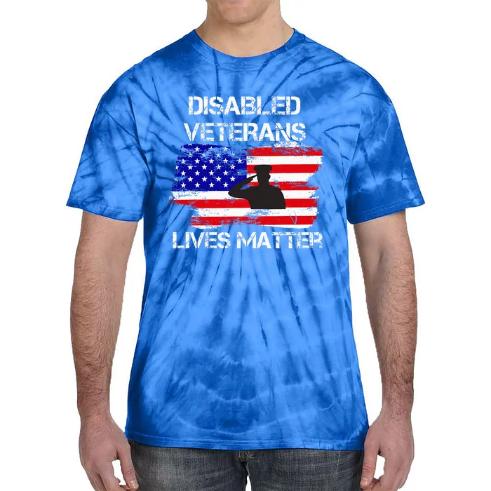 Disabled Veteran Lives Matter American Us Flag Military Tie-Dye T-Shirt