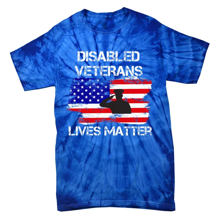 Disabled Veteran Lives Matter American Us Flag Military Tie-Dye T-Shirt