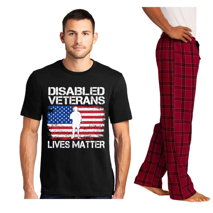 Disabled Veteran Lives Matter Flag American Us Vet Military Pajama Set