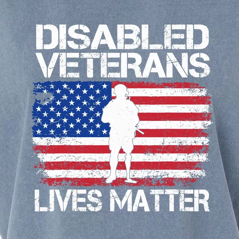 Disabled Veteran Lives Matter Flag American Us Vet Military Garment-Dyed Women's Muscle Tee