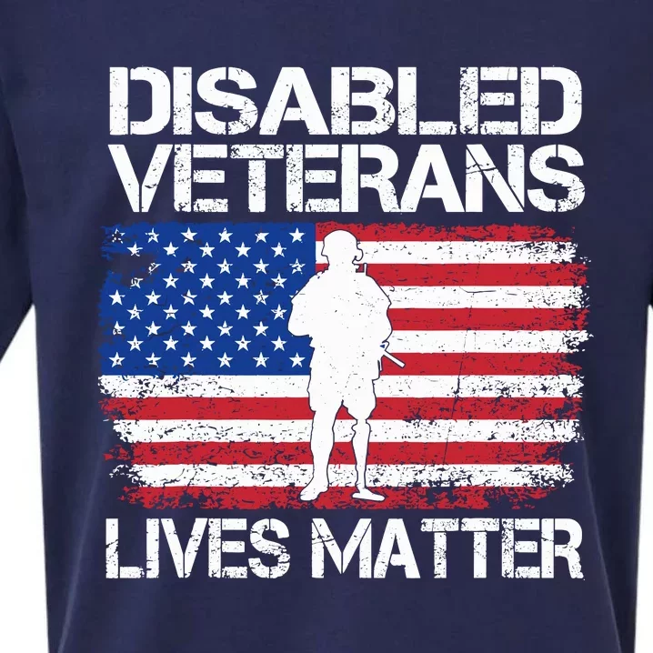 Disabled Veteran Lives Matter Flag American Us Vet Military Sueded Cloud Jersey T-Shirt