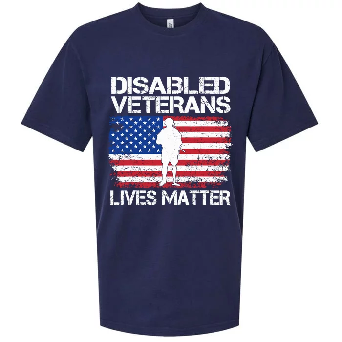 Disabled Veteran Lives Matter Flag American Us Vet Military Sueded Cloud Jersey T-Shirt