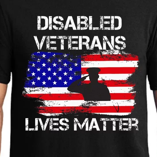 Disabled Veteran Lives Matter American Us Flag Pajama Set