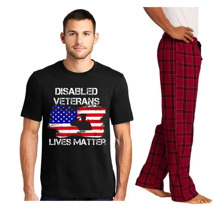 Disabled Veteran Lives Matter American Us Flag Pajama Set