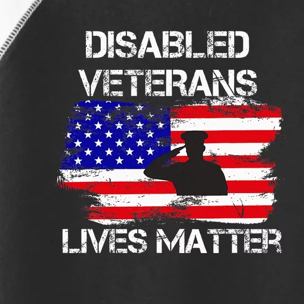 Disabled Veteran Lives Matter American Us Flag Toddler Fine Jersey T-Shirt