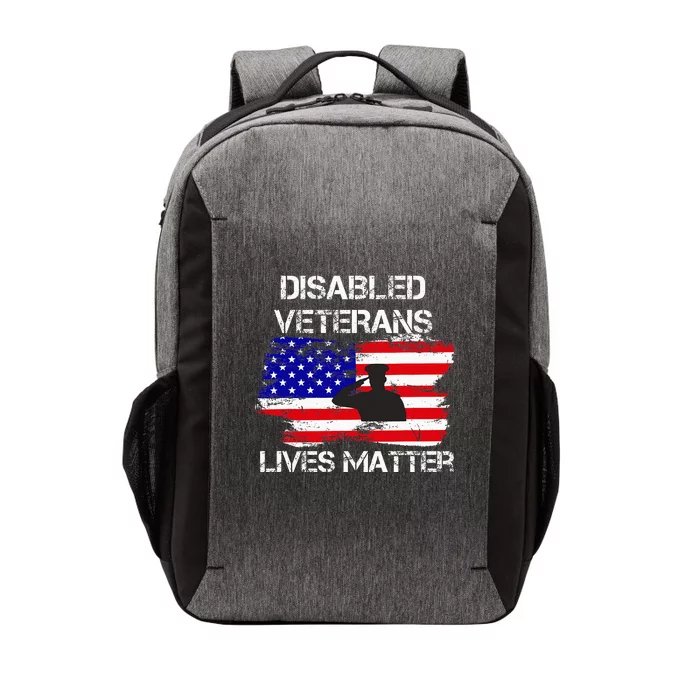 Disabled Veteran Lives Matter American Us Flag Vector Backpack