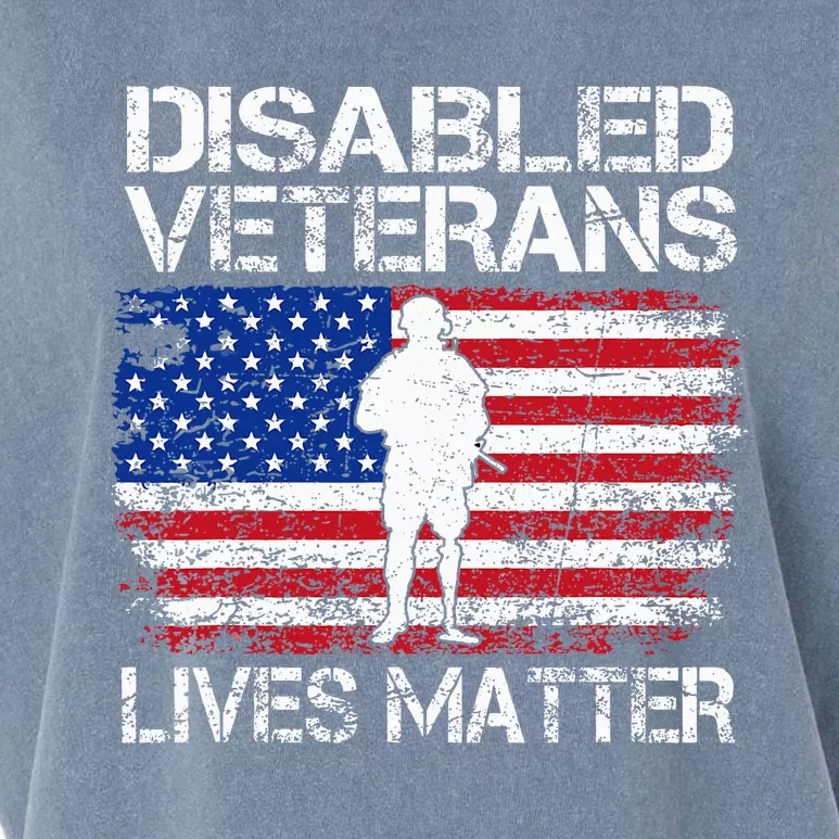 Disabled Veteran Lives Matter Flag American Us Vet Military Garment-Dyed Women's Muscle Tee