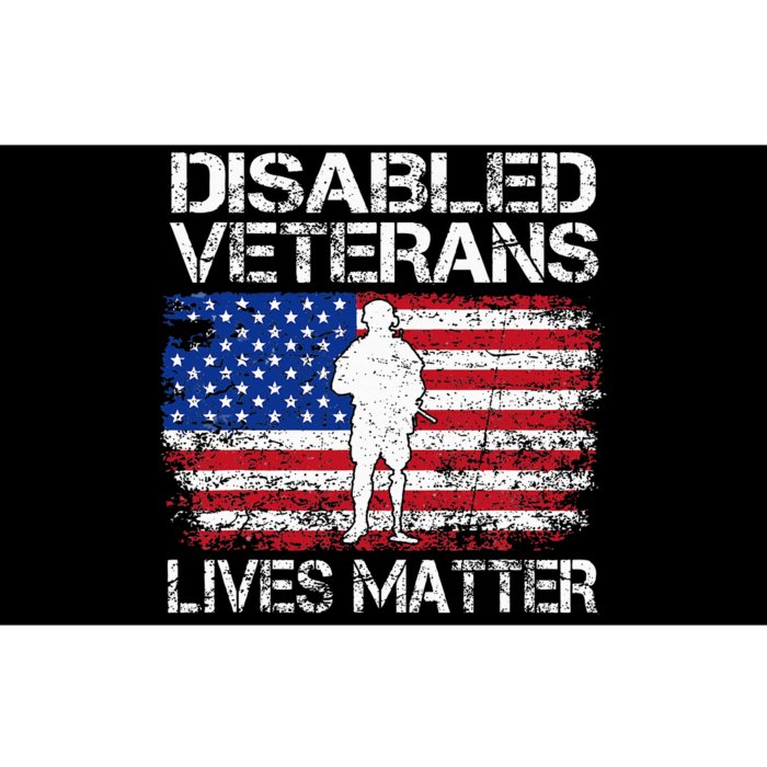 Disabled Veteran Lives Matter Flag American Us Vet Military Bumper Sticker