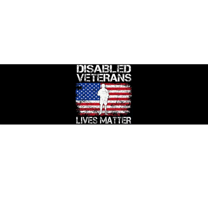 Disabled Veteran Lives Matter Flag American Us Vet Military Bumper Sticker