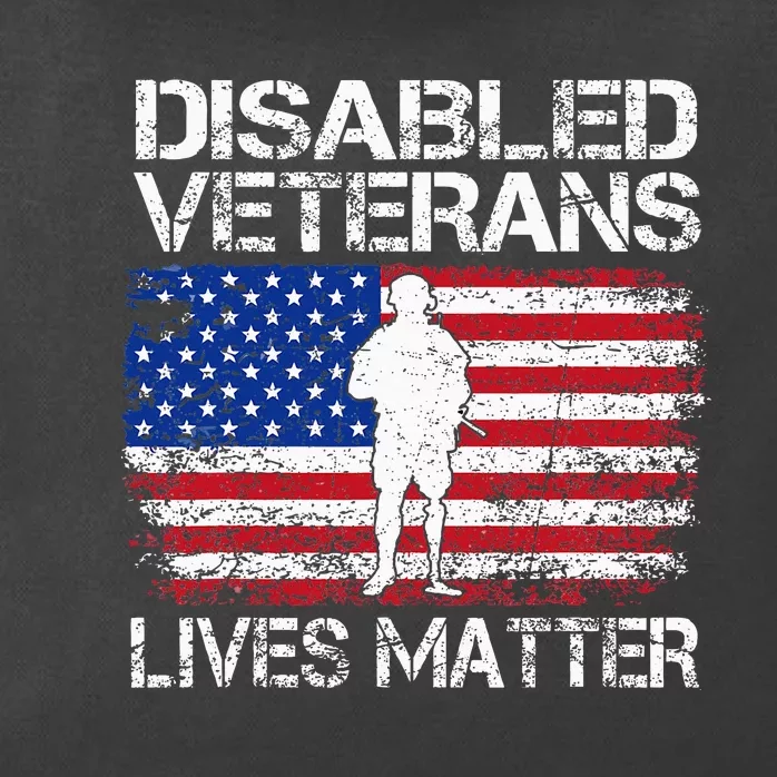 Disabled Veteran Lives Matter Flag American Us Vet Military Zip Tote Bag