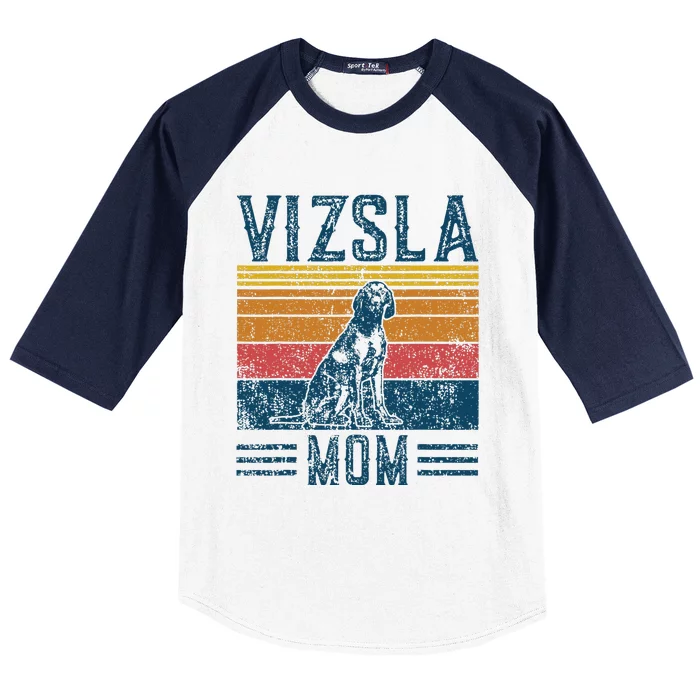 Dog Vizsla Mom Vintage Vizsla Mom Baseball Sleeve Shirt