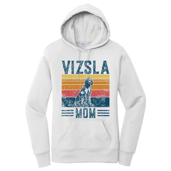 Dog Vizsla Mom Vintage Vizsla Mom Women's Pullover Hoodie