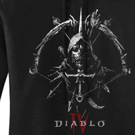 Diablo Vi Masked Rogue Icon Bow & Sword Women's Pullover Hoodie