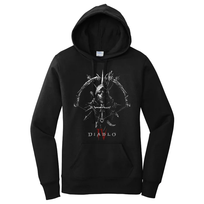 Diablo Vi Masked Rogue Icon Bow & Sword Women's Pullover Hoodie