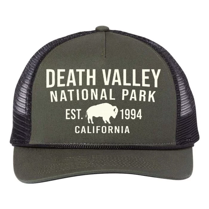 Death Valley National Park California Mountain Retro Rope Trucker Hat Cap