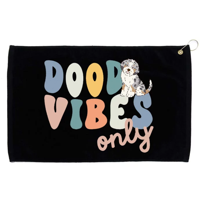 Dood Vibes Only Blue Merle Aussiedoodle Doodle Mama Dog Mom Grommeted Golf Towel