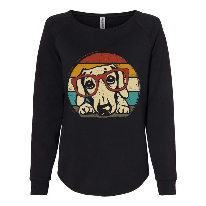 Dachshund Vintage puppy sunglasses Retro Gifts Dog Lover Womens California Wash Sweatshirt