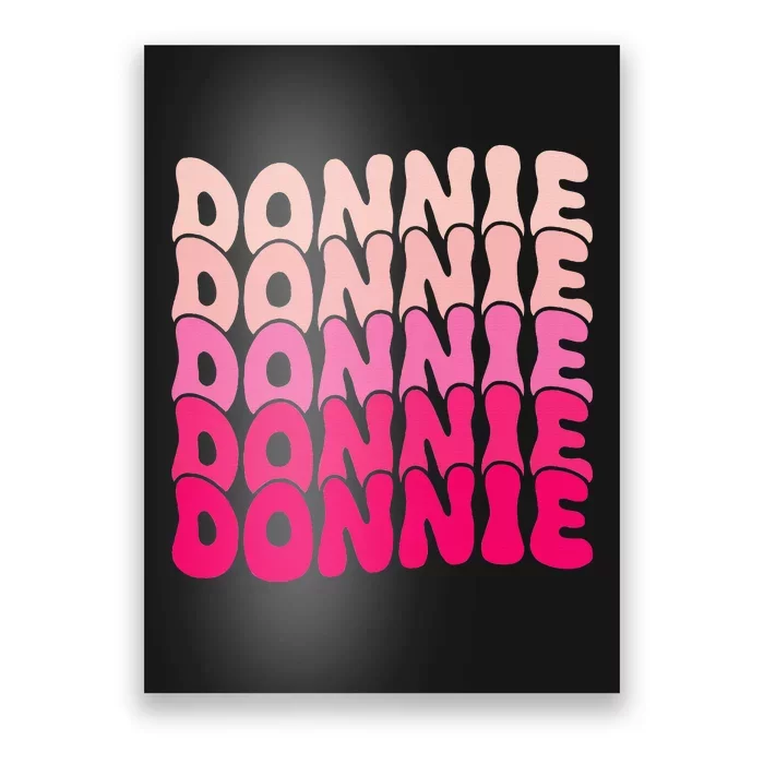 Donnie Vintage Personalized Name I Love Donnie Poster