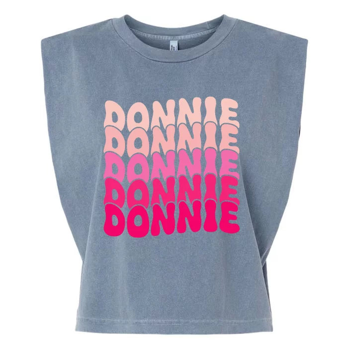 Donnie Vintage Personalized Name I Love Donnie Garment-Dyed Women's Muscle Tee