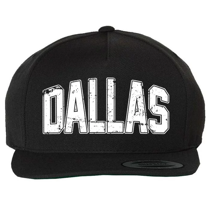 Dallas Vintage Retro Wool Snapback Cap