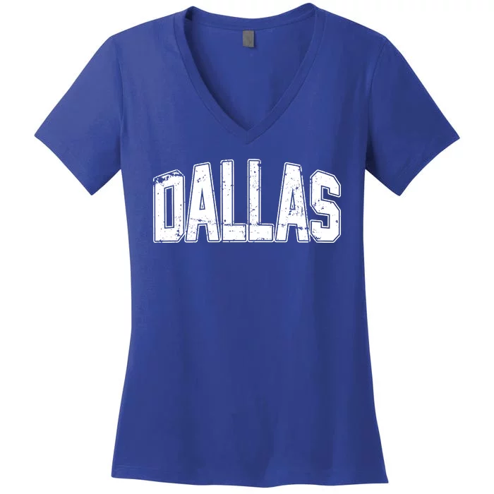 Dallas Vintage Retro Women's V-Neck T-Shirt