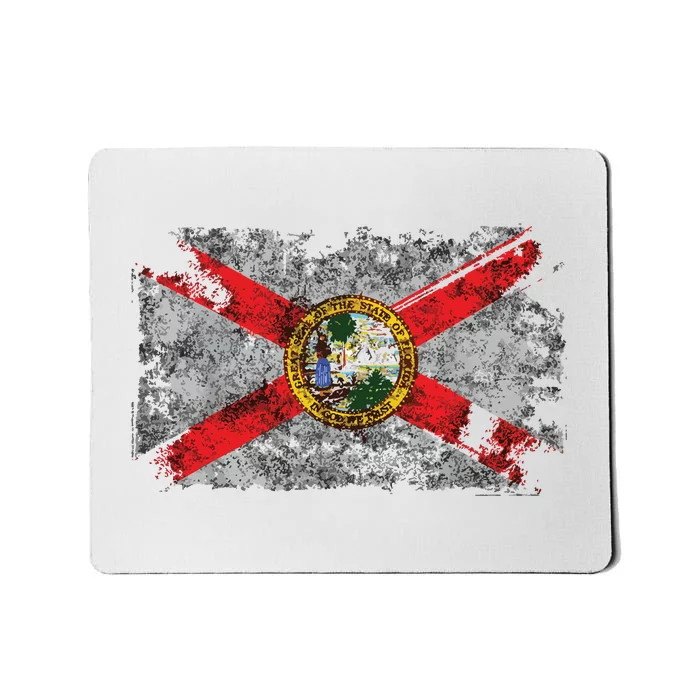 Distressed Vintage Retro Usa Patriotic Fl State Florida Flag Mousepad