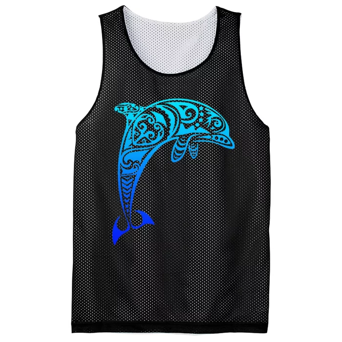 Dolphin Vintage Retro Throwback Vacation Mesh Reversible Basketball Jersey Tank