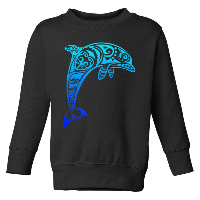 Dolphin Vintage Retro Throwback Vacation Toddler Sweatshirt