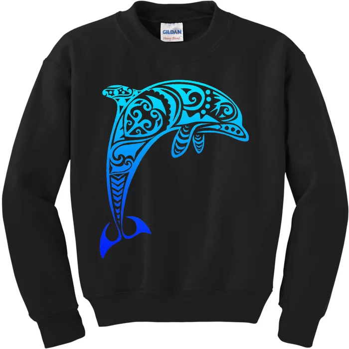 Dolphin Vintage Retro Throwback Vacation Kids Sweatshirt