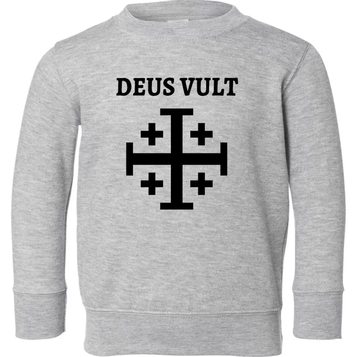 Deus Vult Roman Catholic Toddler Sweatshirt