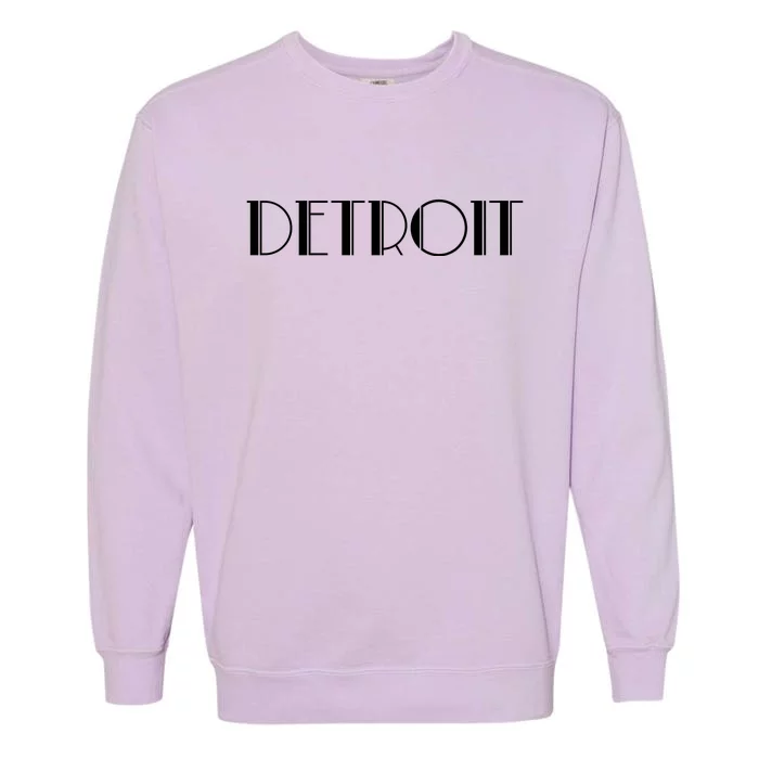 Detroit Vintage Style Simple Logo Garment-Dyed Sweatshirt