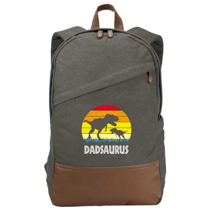 Dadsaurus Vintage Sunset Cotton Canvas Backpack